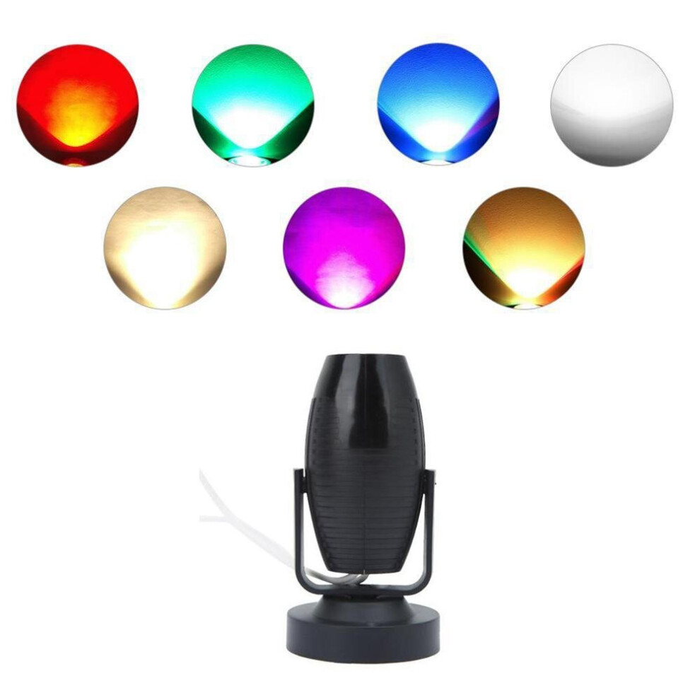 (Purple) 1W RGB LED Colorful Stage Lamp Black Shell Spot Light for Disco Party AC110-220V