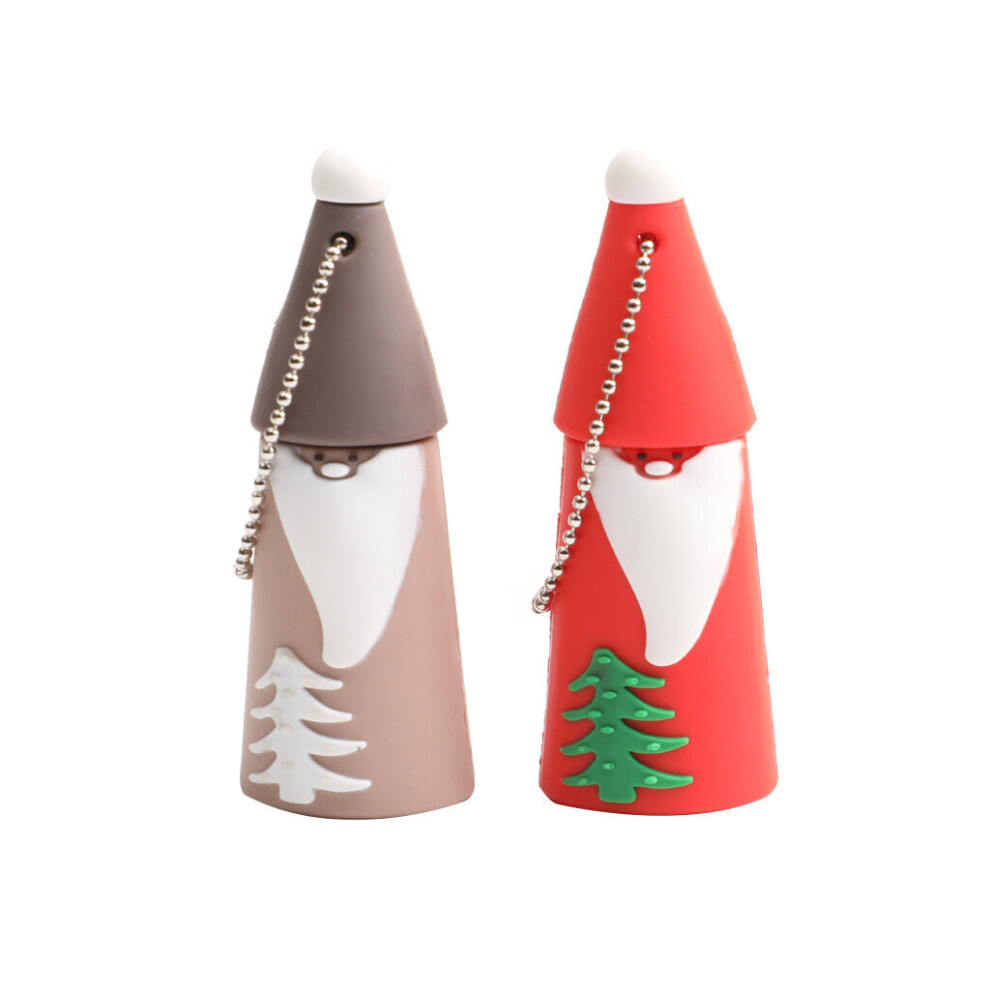 (32Gb) 2 Pcs 32G Usb2.0 Flash Drive Pendrive Cartoon Santa Claus Memory Stick Usb Disk Thumb Drive Christmas Gift 4G 8G 16G 6112212994368
