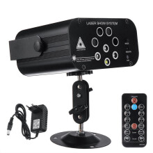 (US Plug) 30W RGBW LED 128 Pattern Stage Light Auto/Voice/Remote Control DJ Club KTV Disco AC110-240V