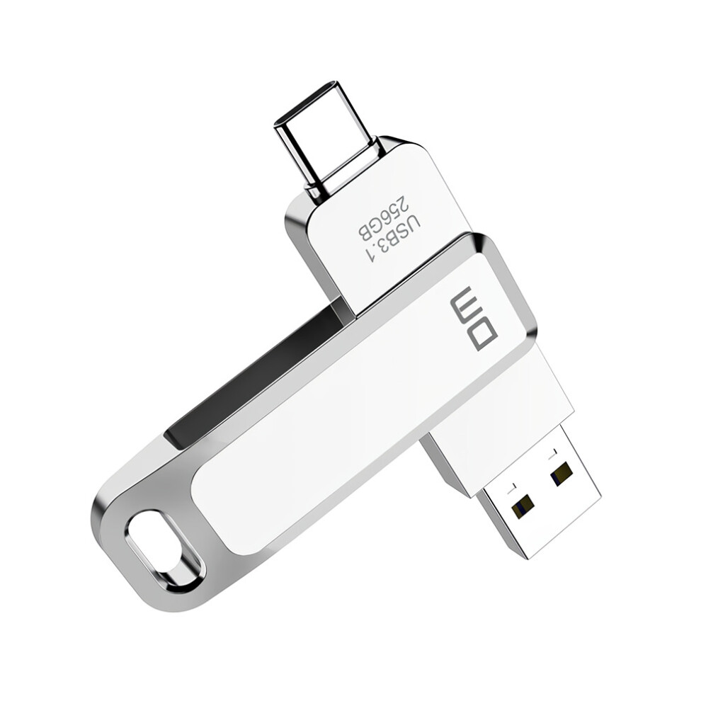 (64GB) 2 in 1 Type-C & USB3.1 Flash Drive Dual Interface OTG Memory Flash Disk  32G 64G 128G 256G 360 Rotation Thumb Drive PD168