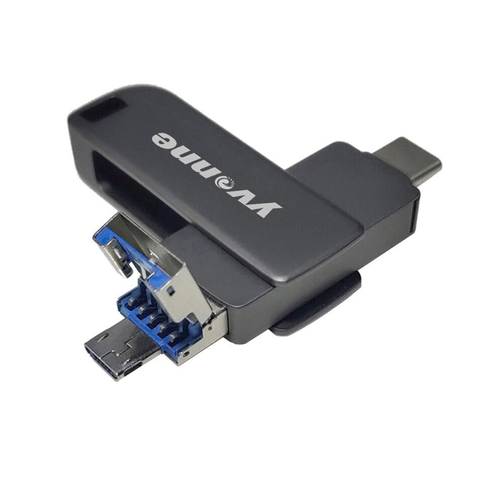 (32Gb, ) 3 In 1 256G Usb Flash Drive Usb3.0 Type C Microusb Pendrive 32G 64G 128G Thumb Drive Memory Disk 360 Rotation U Disk Black 6112212991459