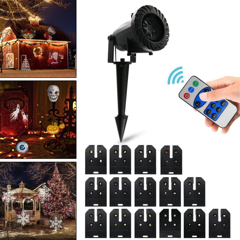 (AU Plug) 15 Patterns LED Projector Stage Light Party DJ Disco with Remote