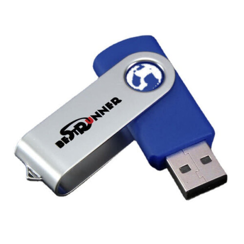 (Blue) 512M Foldable USB 2.0 Flash Drive Thumbstick Pen Memory U Disk 2