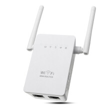 300Mbps 802.11 Wireless Repeater & AP Router with Dual Antennas, LAN/WAN Ports - 4 Modes: Repeater, Router, AP, WISP Client