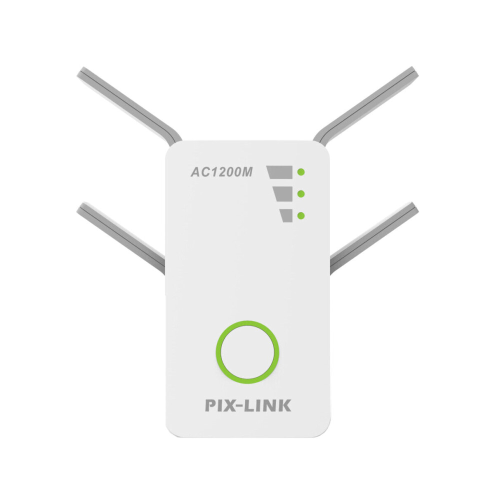 (Us Plug) 1200Mbps Wireless Repeater Dual Band Wifi Signal Booster Gigabit Repeater Signal Amplifier With 4 External Antennas 6112212962251