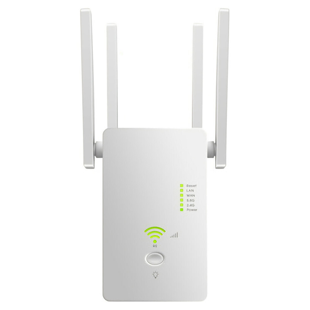 (white) 1200M Dual Band Wireless AP Repeater 2.4GHz 5.8GHz Router Range Extender WiFi Amplifier Signal Extend WiFi Booster