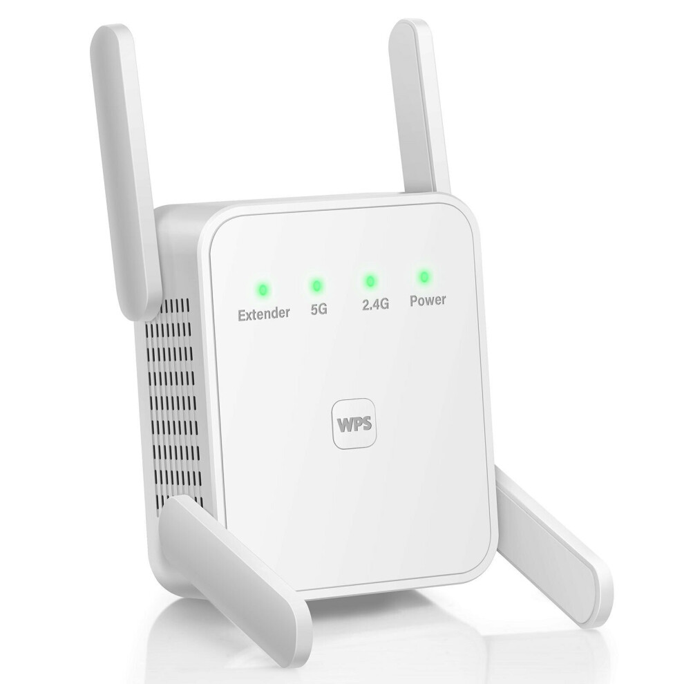 (Eu Plug) 1200M Dual-Band Repeater Wifi Signal Amplifier Repeater Wifi Router Extender Booster For Home Office White 6112212961889