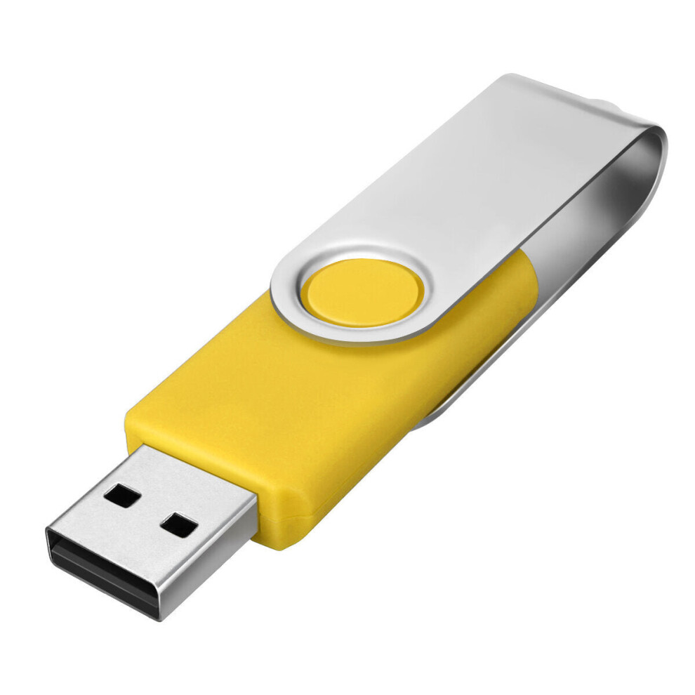 (Yellow) 128MB USB 2.0 Flash Drive Memory Pen Stick Thumb Storage Gifts Pen Drive