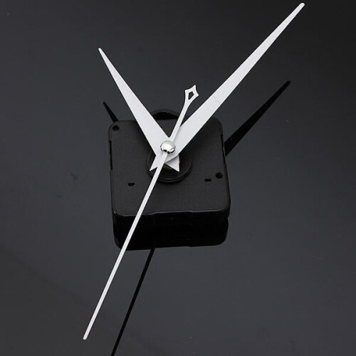 10Pcs DIY White Triangle Hands Quartz Black Wall Clock Movement Mechanism 2