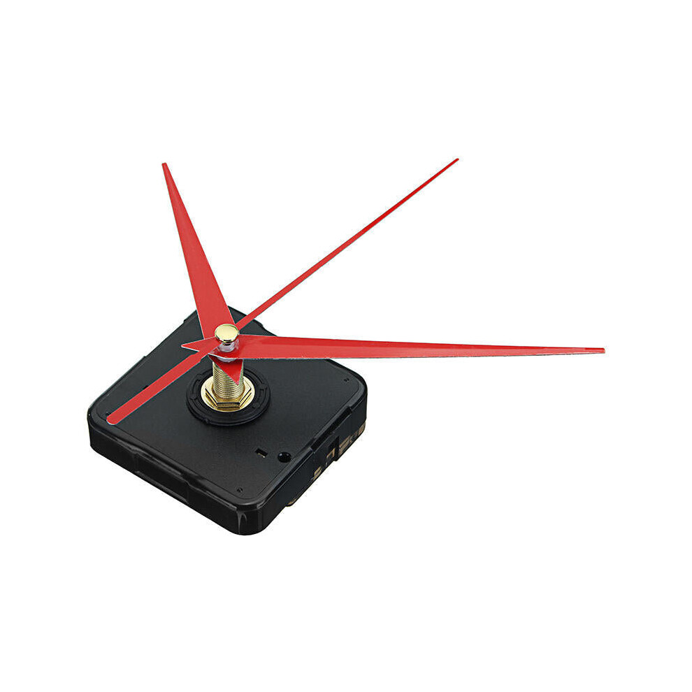 10pcs 20mm Shaft Length DIY Red Triangle Hands Silent Quartz Wall Clock Movement Mechanism For