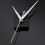 3Pcs DIY White Triangle Hands Quartz Black Wall Clock Movement Mechanism 4