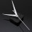 5Pcs DIY White Triangle Hands Quartz Black Wall Clock Movement Mechanism 4