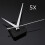 5Pcs DIY White Triangle Hands Quartz Black Wall Clock Movement Mechanism 1