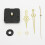 5pcs Gold Hands DIY Quartz Wall Clock Spindle Movement Mechanism 4