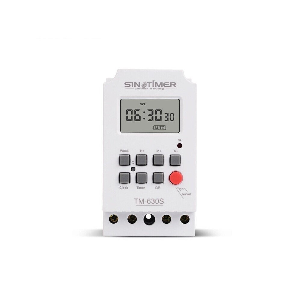 220V LCD Digital Programmable Timer Switch with Interval 1 Second Power Direct Output