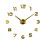 (Gold) 3D Frameless Wall Clock Modern Mute Large Mirror Surface DIY Room Home Office Decorations 2