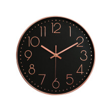 (D) 12'' Modern Gold Black White Silent Wall Clock Hanging Home Office Room Decor