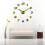 (Silver) 3D Frameless Wall Clock Modern Mute Large Mirror Surface DIY Room Home Office Decorations 6
