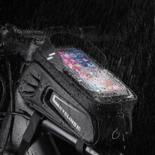 1.7L 6.4inch Bicycle Bag Waterproof Touch Screen Front Tube Frame MTB Road Bike Bag Outdoor Camping Cycling