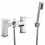 NES Home Gemini Waterfall Bathroom Tap Bath Shower Mixer Chrome Modern Design Solid Brass 4
