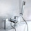 NES Home Gemini Waterfall Bathroom Tap Bath Shower Mixer Chrome Modern Design Solid Brass 1