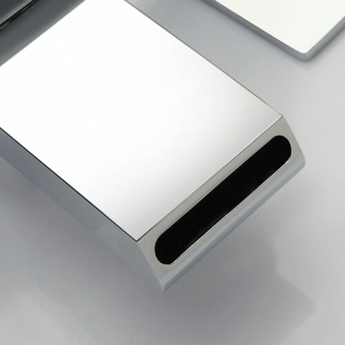 NES Home Gemini Waterfall Bathroom Tap Bath Shower Mixer Chrome Modern Design Solid Brass 1
