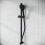 NES Home 2-Way Overhead Rainfall Shower and Matte Black Raiser Rail with Handset Set 7