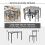 ELECWISH (Grey: 4 Chairs) 3/4pcs Dining Table Set 2 Chair Dining Table Bench 2
