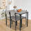 ELECWISH (Grey: 4 Chairs) 3/4pcs Dining Table Set 2 Chair Dining Table Bench 4