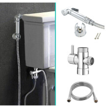 Handheld Douche Bidet Toilet Jet Spray Muslim Hygienic Shower  and Diverter Kit