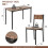 ELECWISH (Brown: 4 Chairs) 3/4pcs Dining Table Set 2 Chair Dining Table Bench 5