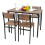 ELECWISH (Brown: 4 Chairs) 3/4pcs Dining Table Set 2 Chair Dining Table Bench 1