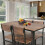 ELECWISH (Brown: 4 Chairs) 3/4pcs Dining Table Set 2 Chair Dining Table Bench 8