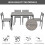 ELECWISH (Grey: 4 Chairs) 3/4pcs Dining Table Set 2 Chair Dining Table Bench 6