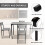 ELECWISH (Grey: 4 Chairs) 3/4pcs Dining Table Set 2 Chair Dining Table Bench 7
