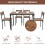 ELECWISH (Brown: 4 Chairs) 3/4pcs Dining Table Set 2 Chair Dining Table Bench 6