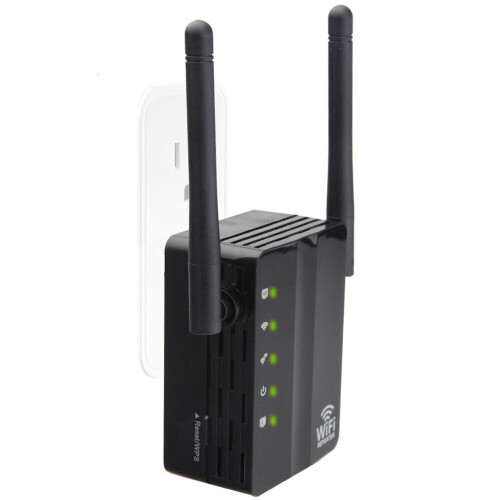 (Black, US Plug) 300M WiFi Repeater 2.4GHz Wireless Range Extender Wifi Amplifier 1