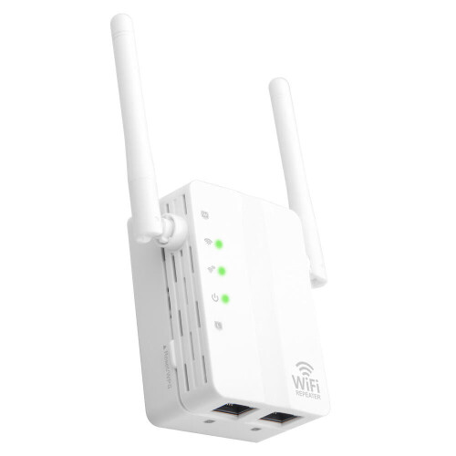 (White, EU Plug) 300M WiFi Repeater 2.4GHz Wireless Range Extender Wifi Amplifier 2