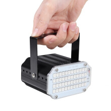 (Without Remote, White Light) 48 Pcs SMD LED Strobe Light Stage Lighting Mini KTV Private Room Burst Flashing Light Jumping Di Flashing Bar Light