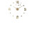 (Gold, 37) DIY Wall Clock Silent Quartz Luminous Wall Night Clocks 8