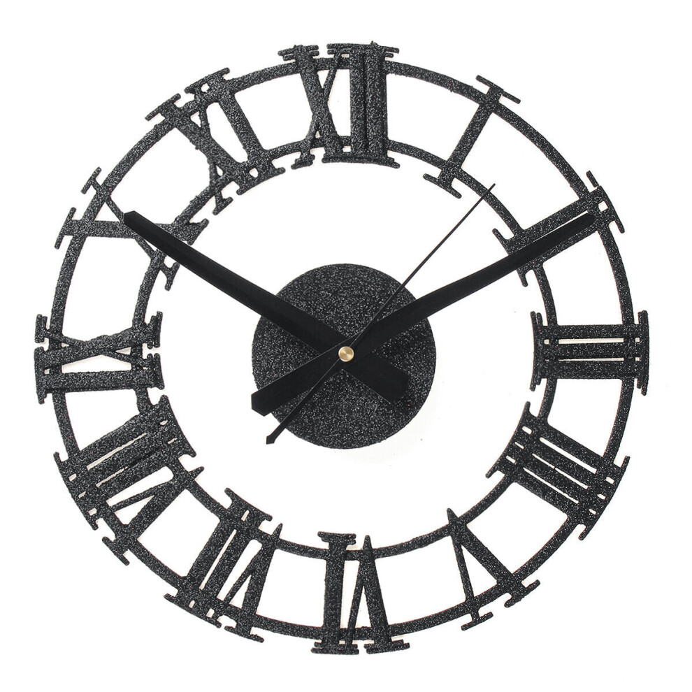 (Type A) 12'' Wall Decor Clock European Vintage Clock Large Roman Numerals Home Decor