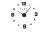 (White, 37) DIY Wall Clock Silent Quartz Luminous Wall Night Clocks 7