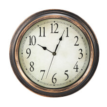 (Gold) 12.5'' Quartz Decorative Round Classic Retro Clock Vintage Non Ticking Home Wall Clock