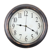 (Copper) 12.5'' Quartz Decorative Round Classic Retro Clock Vintage Non Ticking Home Wall Clock