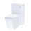 NES Home Modern White 500mm Back To Wall WC Toilet Unit Rimless Space Saving | Afern 5