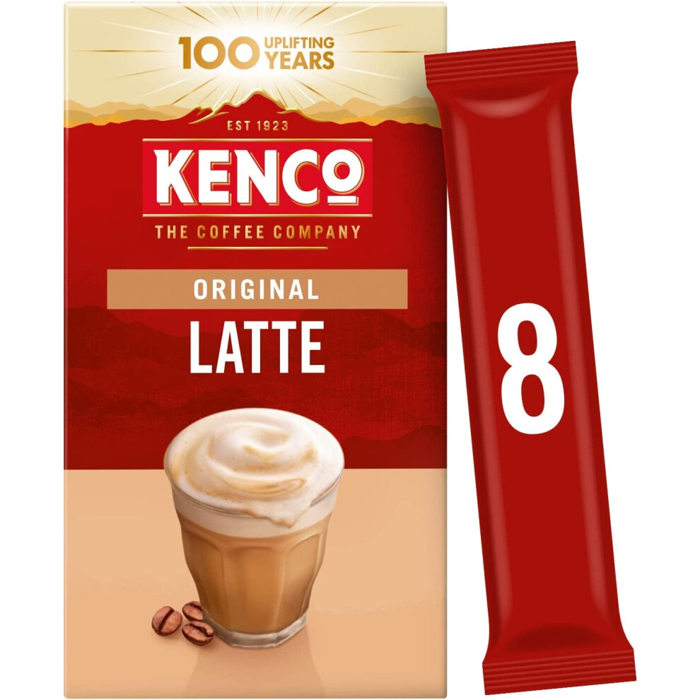 Kenco Latte Instant Coffee Sachets 8X16.3g (Pack Of 5, Total 40 Sachets, 652G)