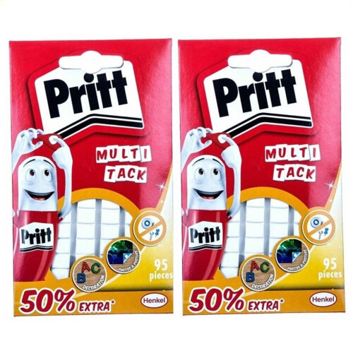 2 x Pritt Multifix Adhesive Dots Poster Buddies Pack of 95 Dots