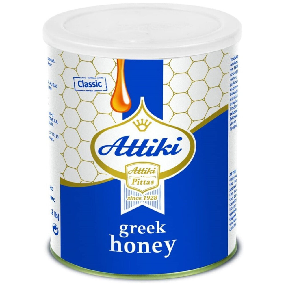 Attiki Greek Honey in metal tin container - 1 x 250g