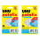 2 x Uhu Patafix Transparent Double-Sided Adhesive Pads - Pack of 56 Pads 1