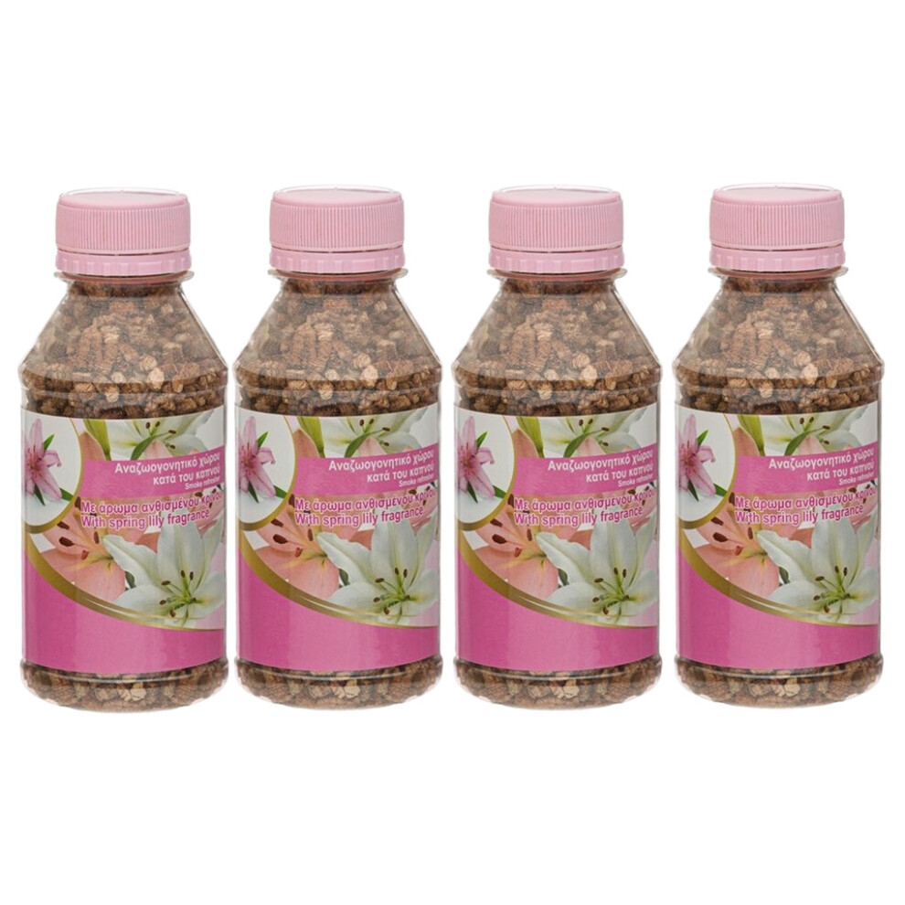 4 x Freshener Air Smoke for Ashtray Scented SPRING LILLY Refresher 30g - Removes Smoke from House or Office-image-OPC-PBVWVMT-NEW